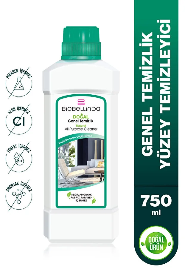 Yağ Kir Tem. 750 ml & Çamaşır Beyazlatıcı 3x 750 ml & Wc Banyo Tem. 750 ml & Genel Tem.(4'LÜ SET)